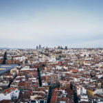 Panoramic view of the Madrid city. Spain.